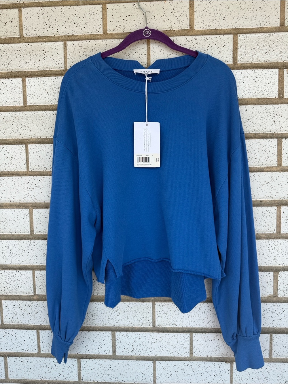 Frame Denim Cobalt Relaxed Crew Sweatshirt